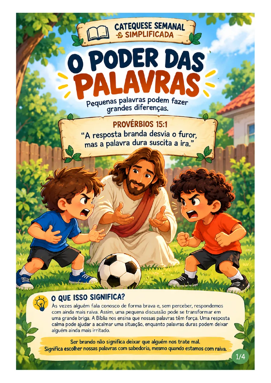 Capa da Semana 1: O Poder das Palavras, Provérbios 15:1